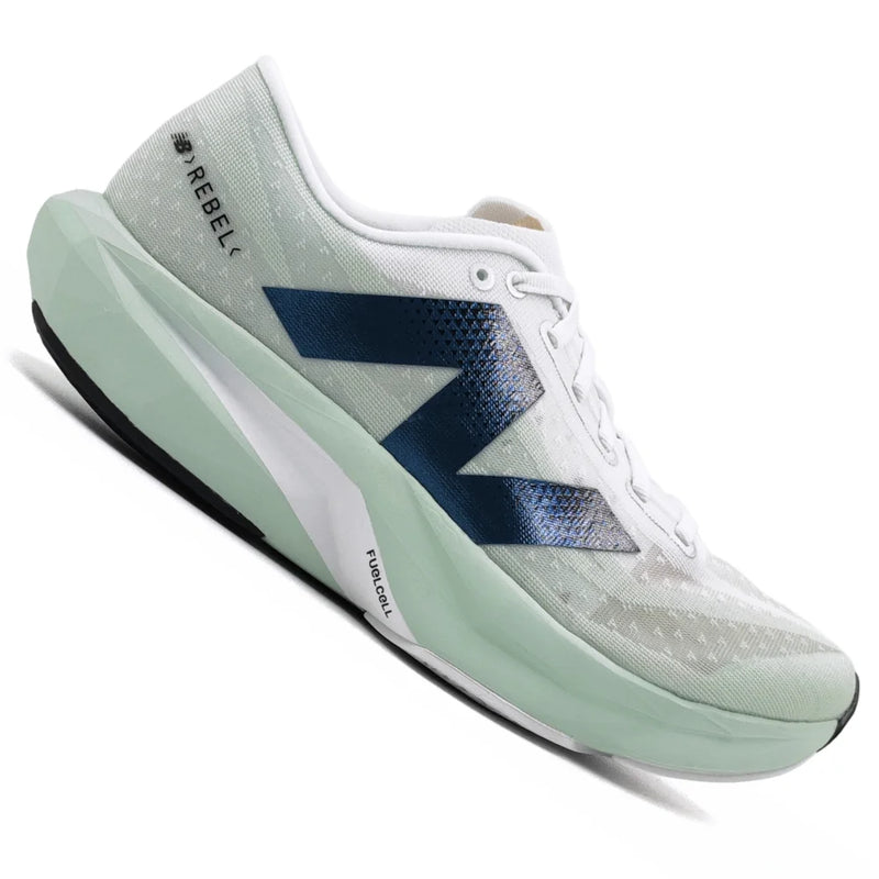 Tênis New Balance FuelCell Rebel V4 Branco e Verde