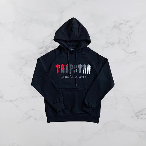 Conjunto Trapstar Chenille Decoded Preto/Vermelho